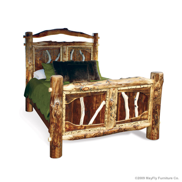 Aspen Log White Branch Bed Mayfly Furniture Co